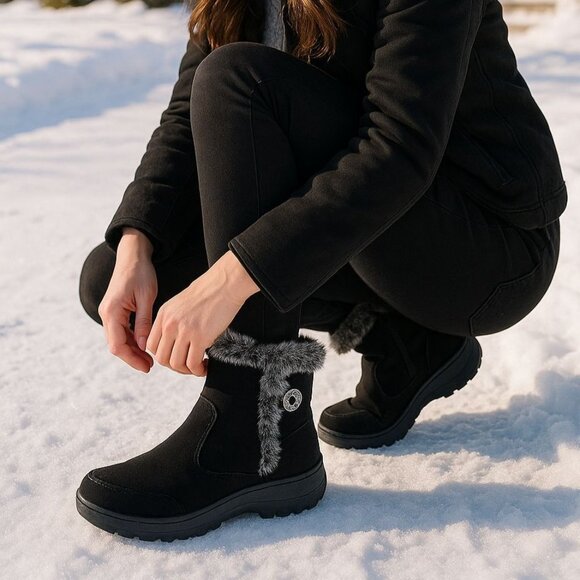 KHOMBU 10 Boots Womans Outdoor All Weather Outdoor Winter Snow Shoe Ankle Bootie - Picture 1 of 12